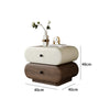 Cloud Two Drawer Wooden Bedside Table with dimensions