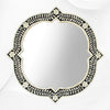 Miroir incrusté d'os de trèfle noir