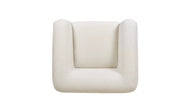 Cocoon Boucle Wooden Base Armchair front view