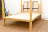 Colonial Bleached Lattice Four Poster Bed bare frame at an angle