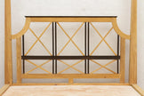 Colonial Bleached Lattice Four Poster Bed headboard close-up