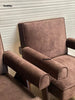 Compass V-Leg Upholstered Wooden Armchair seat and arm detail