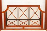 Cottage Lattice Four Poster Solid Wood Bed headboard from the front