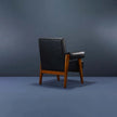 Counsel Bolster Arm Wooden Armchair side view