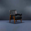 Counsel Bolster Arm Wooden Armchair three-quarter view