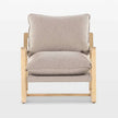 Cove Sling Back Wooden Armchair angled view