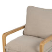 Cove Sling Back Wooden Armchair arm detail