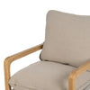 Cove Sling Back Wooden Armchair arm detail