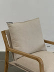 Cove Sling Back Wooden Armchair three-quarter view