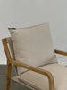 Cove Sling Back Wooden Armchair three-quarter view