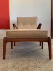 Crescent High Back Lounge Chair front view