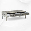 Cube Optical Bone Inlay Coffee Table Black