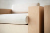 Cubo Low Wooden Lounge Chair Set of 2 cushion and frame detail