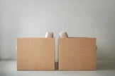Cubo Low Wooden Lounge Chair Set of 2 pair from behind