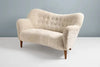 Cumulus Tufted Boucle Loveseat front angle