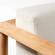 Cylinder Arm Solid Teak Lounge Chair arm close-up