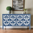 Swan Bone Inlay Sideboard Indigo Blue