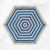 Dark Blue Bone Inlay Tray Hexagon | Blue Bone Inlay Tray