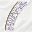 Lilac Floral Embossed Bone Inlay Round Mirror