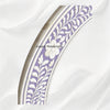 Lilac Floral Embossed Bone Inlay Round Mirror
