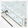 Consola Dot Bone Inlay de 2 cajones azul pizarra
