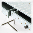 Consola Dot Bone Inlay de 2 cajones azul pizarra