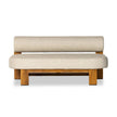 Drum Bolster Arm Wooden Sofa front view
