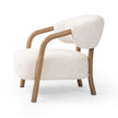 Dune Bentwood Arm Boucle Lounge Chair side view