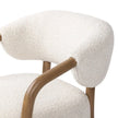 Dune Bentwood Arm Boucle Lounge Chair arm close-up
