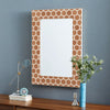 Honeycomb Bone Inlay Mirror Almond