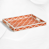 Bone Inlay Tray Orange
