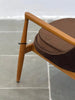 Elsa Wooden Lounge Armchair with Ottoman side profile