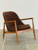 Elsa Wooden Lounge Armchair with Ottoman chair and ottoman