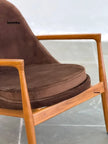 Elsa Wooden Lounge Armchair with Ottoman arm detail