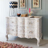 Estelle Mother of Pearl Inlay Curved Dresser White