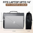 Ezra 16 Inches Hunter Leather Laptop Bag Black