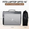 Ezra 16 Inches Hunter Leather Laptop Bag Black