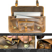 Ezra 16 Inches Hunter Leather Laptop Bag Brown