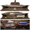 Ezra 16 Inches Hunter Leather Laptop Bag Mulberry