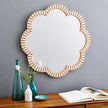 Almond Bone Inlay Flower Mirror