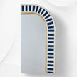 Handcrafted Bone Inlay Mirror Blue