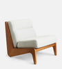 Fenn Armless Solid Wood Lounge Chair Set of 2 front angle
