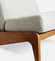 Fenn Armless Solid Wood Lounge Chair Set of 2 seat cushion close-up