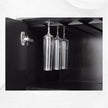 Fishscale Bone Inlay Bar Cabinet Black