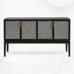 Fishscale Bone Inlay Bar Cabinet Black