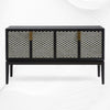 Fishscale Bone Inlay Bar Cabinet Black
