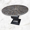 Flora Mother of Pearl Inlay Dining Table Black 1