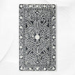 Couchtisch mit floraler Knocheneinlage, 2 Schubladen, Schwarz