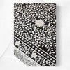 Couchtisch mit floraler Knocheneinlage, 2 Schubladen, Schwarz