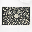 Floral Bone Inlay Box Black